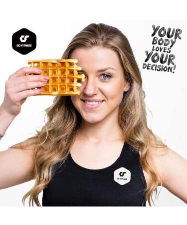 High Protein Waffles - Vanilla Flavor | Go Fitness Recipe | 12x50g Healthy Energy Bars for Muscle Building | 12g Protein per Bar - Buy Online on GoSupps.com