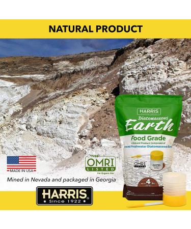 HARRIS Diatomaceous Earth Food Grade 4lb with Powder Duster - Natural Pest Control Solution - Buy Online on GoSupps.com