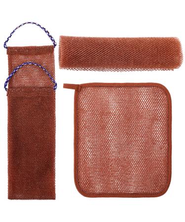 FOMIYES African Net Sponge Washcloth for Exfoliating Body Scrubber Shower Essentials African Exfoliating Net Bath Sponges Bathing Shower Cloth Kit for Face Back