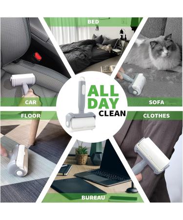 Foyer Nuage 2-in-1 Lint Roller & Brush - Extra Sticky Lint Roll for Pet Hair Clothing & Furniture - 300 Sheets + 5 Refills Ideal for International Shipping - Buy Online on GoSupps.com