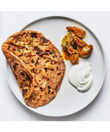 Taj Aloo Paratha | 4Pieces | Made from Whole Meal Flour | Indian Bread Stuffed with Potatoes & Spices | 100% Veg | Ready to Cook | Indian Origin | 400G (Pack of 2) - Buy Online on GoSupps.com