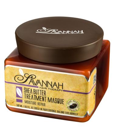 Savannah Hair Therapy Deep Conditioning Hair Mask for Dry Damaged Hair and Growth with Shea Butter 16.9oz Sulfate Free Keratin Hair Treatment Mask Enriched with Vitamin B6 Moisture Repair Collection