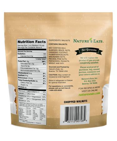 Nature's Eats Chopped Walnuts 8oz - Premium Quality Nuts for Baking & Snacking - Buy Online on GoSupps.com