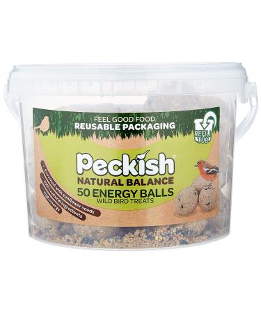 Peckish Natural Balance Energy Suet Fat Balls for Wild Birds 50 Tub 27 x 27.5 x 19 cm 4 kg (Pack of 1) - Buy Online on GoSupps.com