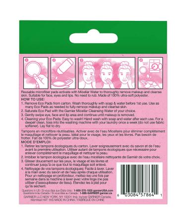 Garnier SkinActive Micellar Cleansing Eco Pads - 3 Pack for Effortless Makeup Removal - Buy Online on GoSupps.com