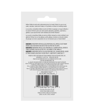 Wilton Edible Glitter Silver Stars 0.4 oz. - Sparkle & Shine with Silver Star Edible Glitter - Buy Online on GoSupps.com
