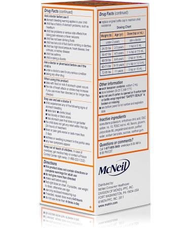 Children's Motrin Oral Suspension - 4 Oz - Ibuprofen Pain Relief - Buy Online on GoSupps.com