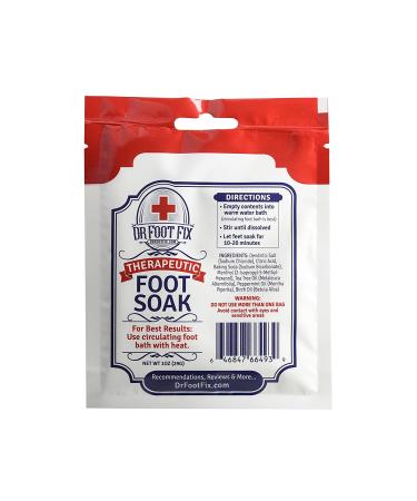 Dr. Foot Fix Therapeutic Foot Soak with Tea Tree, Peppermint & Birch Oil - 1oz Pack - Fights Fungus, Odor & Athlete's Foot - Soothes & Tingles - Buy Online on GoSupps.com