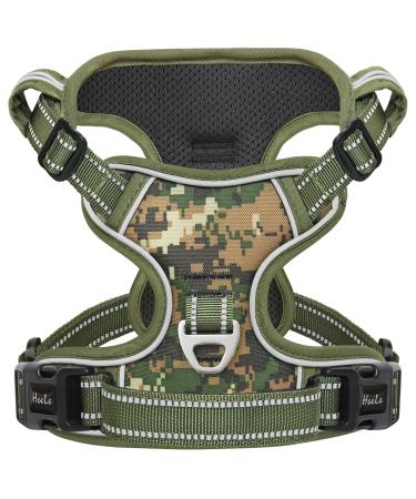 Heele dog crockery dog harness Camouflage puppies adjustable dishes dog breast tears reflective breathable breathable dog dishes for small mid-liner dogs camouflage green XS XS XS MC camouflage green