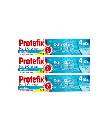 3x Protefix Adhesive Cream Neutral 47g without color and flavorings PZN 03556821