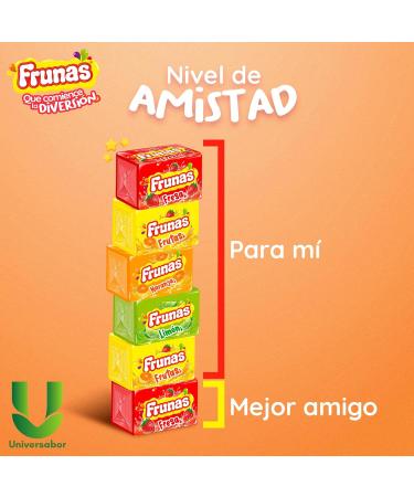  Universabor Frunas - Original - Fruit-flavored chewable candies - Colombian product - 26 units - 416 g - Buy Online on GoSupps.com