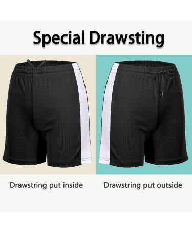 MIVEI Youth Girls Athletic Soccer Shorts | Quick Dry Basketball Sports Shorts for Gym | UPF50+ Black X-Small - Buy Online on GoSupps.com