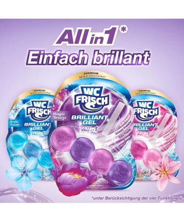 WC Frisch Brilliant Gel Magic Breeze (11 Pack) - All-in-One Toilet Cleaner Fragrant Foam Dirt Protector Extra Freshness & Brilliant Gloss - Buy Online on GoSupps.com