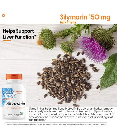 Buy Doctor's Best Silymarin 150 mg - 240 Veggie Caps for Liver Support - Buy Online on GoSupps.com