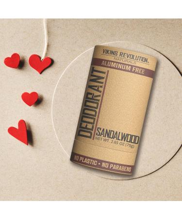 Viking Revolution Sandalwood Deodorant for Men - Deodorant Men Aluminum Free with Shea Butter and Tapioca Starch - Mens Deodorant Stain- Free and Baking Soda-Free - Natural Deodorant for Men (2.65oz) Sandalwood 2.65 Ounce (Pack of 1) - Buy Online on GoSupps.com