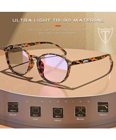 Attcl Unisex Blue Light Filter Glasses - UV Block Headache Reduction Gaming Glasses - Stylish Leopard Design for Eye Protection - Buy Online on GoSupps.com