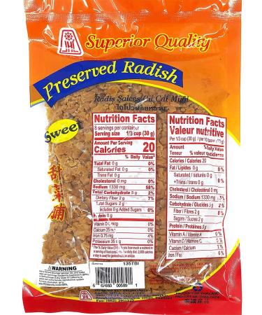 Sweet Preserved Radish/Turnip (8 oz) - Chopped or Minced - Product of Thailand - Buy Online on GoSupps.com
