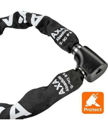 Buy Axa Absolute 9-90 Bicycle Lock - High Security Chain Lock Safety Level 14 90cm Length Black Polyester Shell - International Shipping - Buy Online on GoSupps.com