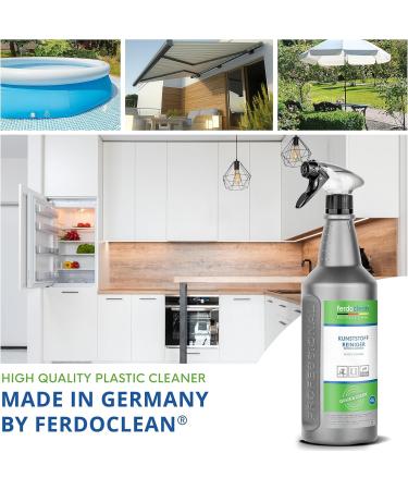 Ferdoclean Organic Plastic Cleaner - 6 x 1000ml | PVC Cleaner for Window Frames & Garden Furniture | Effective Stubborn Dirt Removal - Buy Online on GoSupps.com