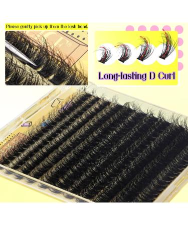 ALICE Fluffy Volume Lash Clusters Natural Lash Extensions DIY Eyelash Extensions 220Pcs 3D Wispy Individual Lashes(10-16mm 0.05D D Curl) A - 3D Wispy - Buy Online on GoSupps.com