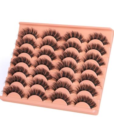 14 Pairs Eyelashes D Curl Russian Strip Lashes Wispy False Eyelashes Fluffy Eye Lashes Thick Fake Lashes 16mm Strip Lashes by Goddvenus Full strip lash - Buy Online on GoSupps.com