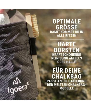 IGOERA Premium Boulder Brush - Cherry Wood Climbing Brush for Cleaning Holds Ledges & Finger Holes | Best for Climbers - Buy Online on GoSupps.com