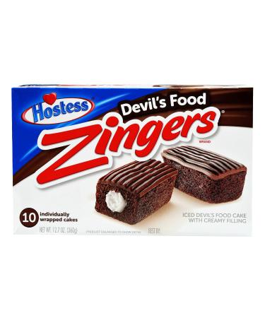 Hostess Zingers Iced Devil's Food Cake 10 Per Box