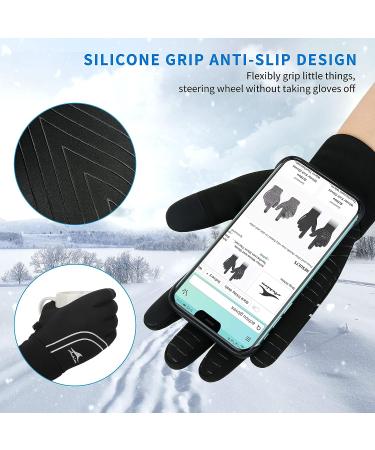 Achiou Winter Gloves for Men Women  Touch Screen Running Gloves  Waterproof Driving Glove for Texting Cold Weather Windproof Black Small - Buy Online on GoSupps.com