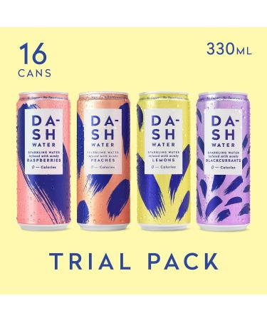 Dash Water Mixed Pack - 16 x Flavoured Sparkling Spring Water & Raspberry - 12 x Raspberry Flavoured Sparkling Spring Water - NO Sugar NO Sweetener NO Calories + Spring Water - Buy Online on GoSupps.com