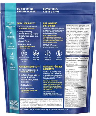 Liquid I.V. Electrolyte Drink Mix for accelerated hydration Strawberry Hydration Multiplier with Vitamins B3 B5 B6 B12 and C 288 g 18 on-the-go sticks - Buy Online on GoSupps.com