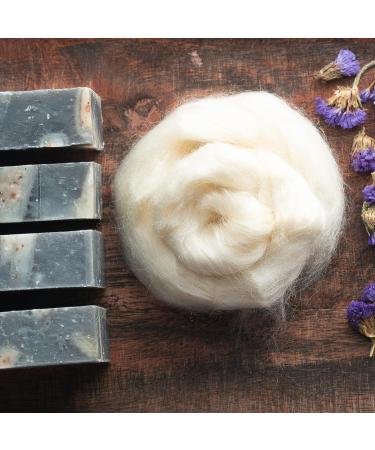 Shepherd Textiles Tussah Silk Roving (2 oz.) for Spinning, Felting, Soap-Making - Natural White - Milled in Italy by DHG - Buy Online on GoSupps.com