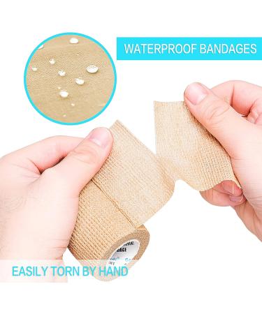Self-Adherent Cohesive Sports Tape for Wrist Ankle Sprains & Swelling (3 x 5 Yards, 16 Count) - Buy Online on GoSupps.com