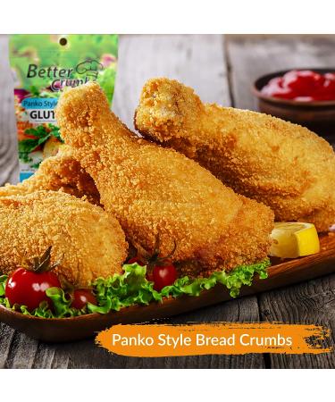 Better Crumbs Panko Bread Crumbs Variety Pack | Gluten-Free & Kosher Certified | 10oz x 2 (Original & Italian Herb) | Resealable Packaging - Buy Online on GoSupps.com