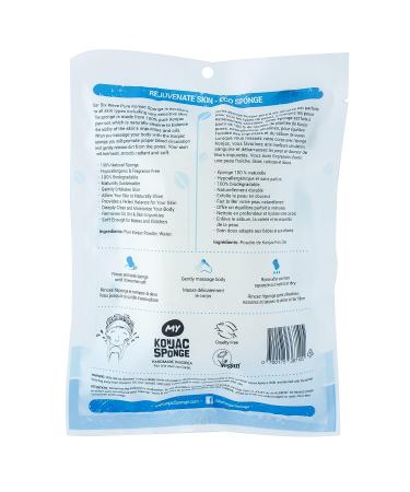 MY Konjac Sponge: All Natural Fiber Body Sponge for Sensitive Skin - Cruelty Free & Vegan Society Approved - Buy Online on GoSupps.com