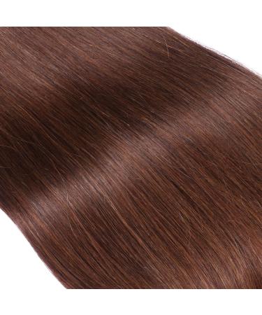 Tape In Hair Extensions #4 Chocolate Brown - 40cm Remy Human Hair - 100% Real Hair with Adhesive Tape - Novon Hair Extensions - Buy Online on GoSupps.com