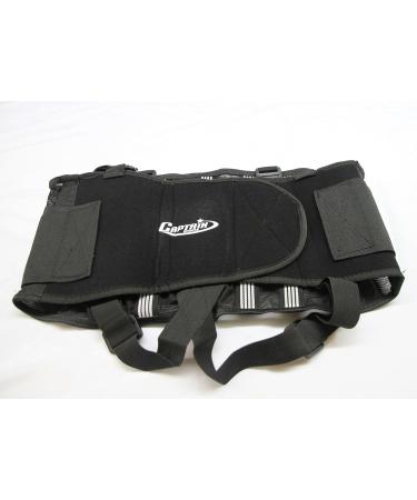 Captain Sports Lumbar Back Brace | Adjustable Support with Removable Shoulder Straps | Terry Lined & Aerated Nylon | Relieves Lower & Upper Back Pain for Men & Women - International Shipping Available - Buy Online on GoSupps.com