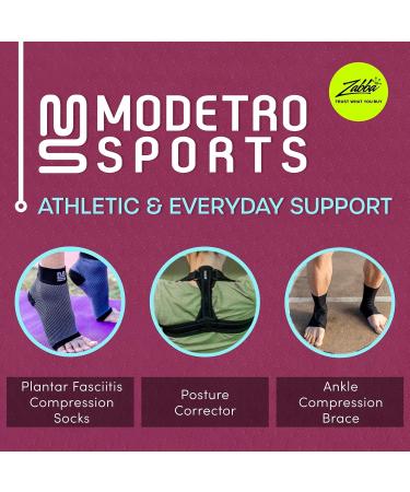 Calf Compression Sleeve - Support Brace for Sports & Travel | Men & Women - Medium - 1 Pair - Stripes/Black - Buy Online on GoSupps.com