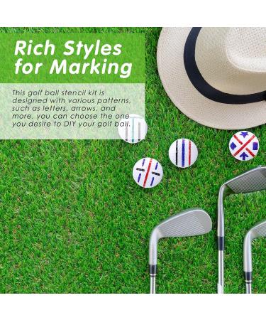Golf Ball Marker Kit - 16 Packs with Stencils, Liner, Pens - Golf Accessories for Alignment and Identification - Buy Online on GoSupps.com