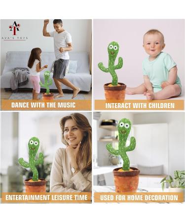 Ava's Toys Talking Cactus - Singing, Dancing, Voice Recording Plush Toy for Kids | Interactive Learning Toy for Boys and Girls - Buy Online on GoSupps.com