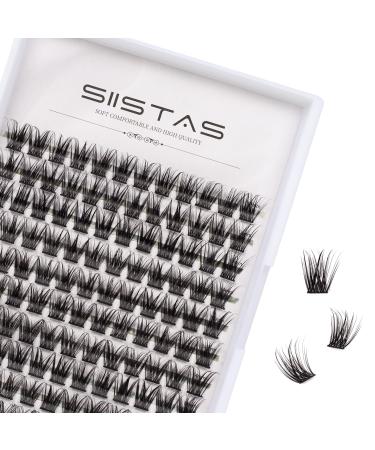 Individual Lashes Cluster Lashes D Curl 120 Cluster 14mm DIY Eyelash Extension False Lashes Individual Natural&Mega Styles Soft for Personal Makeup Use at Home (08-14mm) W08# (14mm)