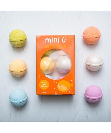 Mini U Bath Bombs 6 Pack - Kids Christmas Stocking Filler - Bath Time Gift Orange - Buy Online on GoSupps.com