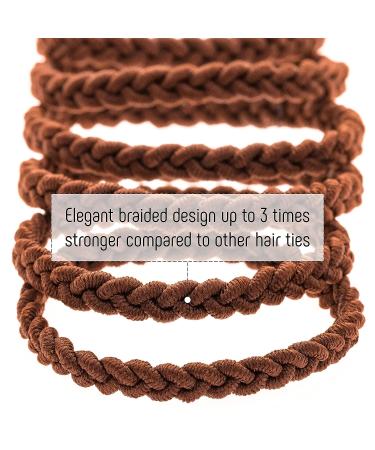 Braided Hair Ties 18 Pcs for Women & Men - Black and Brown - Buy Online on GoSupps.com
