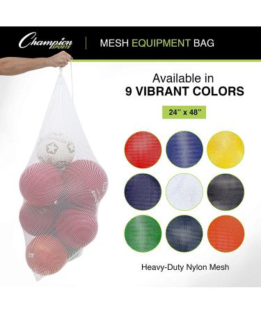 Champion Sports Mesh Equipment Bag 24x48 Black - Durable and Spacious - Buy Online on GoSupps.com