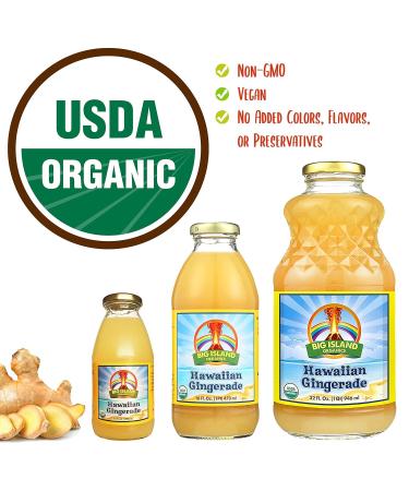 Big Island Organics Hawaiian Gingerade Made with 100% USDA Organic Ginger Juice & Lemon Juice Natural Remedy with Fresh Ginger Juice 32 oz (Single Bottle) - Buy Online on GoSupps.com