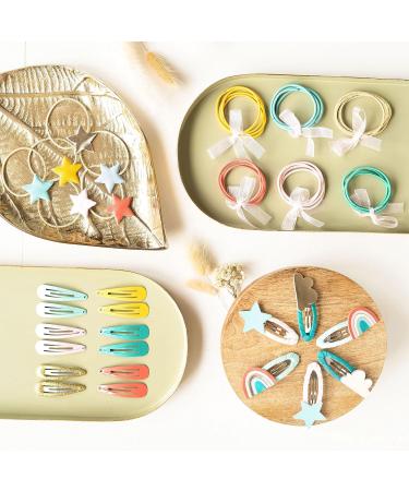 Buy Paper Dragon Special 48 Hair Clips & Ties | Durable Kids' Hair Accessories in Glitter & Fabric | Rainbow Pink for Long & Fine Hair - Buy Online on GoSupps.com