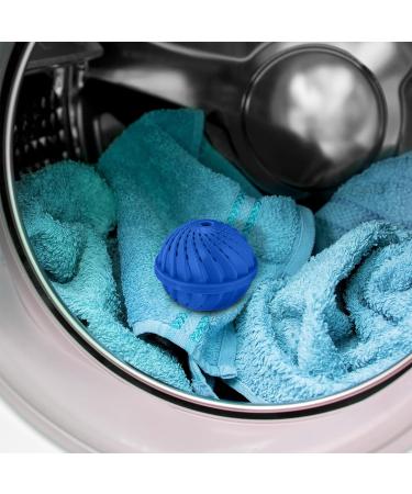 Relaxdays Laundry Set of 4 Machine without Detergent Eco-friendly Washing Ball Blue Plastic Ceramics 9 x 10.5 x 10.5 cm - Buy Online on GoSupps.com