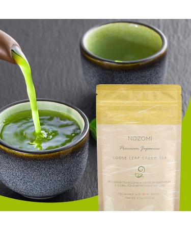 Nozomi Japanese Tea - Kabuse Sencha Green Tea Vegan Single Origin Japanese Green Tea Loose Leaf Covered Loose Japanese Green Tea 3.5oz Resealable Bag - Buy Online on GoSupps.com