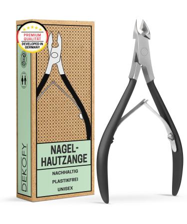 DEKOFY Cuticle Nippers Black Extra Sharp Cuticle Cutter with Precise Cut for Painless Cuticle Removal on Fingers and Toes Cuticle Scissors Cuticle Remover