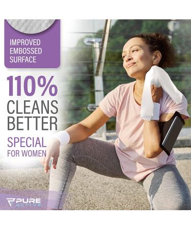 Showerless Lavender Body Wipes for Women - 30 XL Rinse-Free Deodorant & Face Wipes - Ideal for Gym, Travel, Camping - Adult Bathing Essential - Buy Online on GoSupps.com