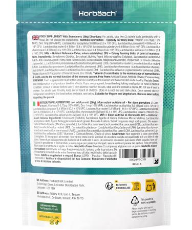 Biotique Oraux pour la Bouche | 60 Comprim s V gan Croquer | Saveur Menthe | Compl ment Alimentaire Mauvaisse Haleine | 6 milliards d'UFC | Oral Biotic Supplement | par Horbaach - Buy Online on GoSupps.com